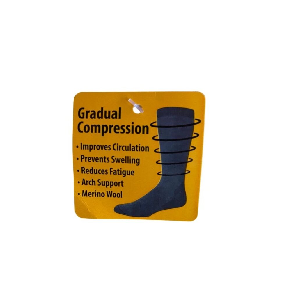 MUCK Boot Co Two Pair Merino Wool Gradual Compression Tall Boot Socks XL 12-16 - Picture 4 of 6